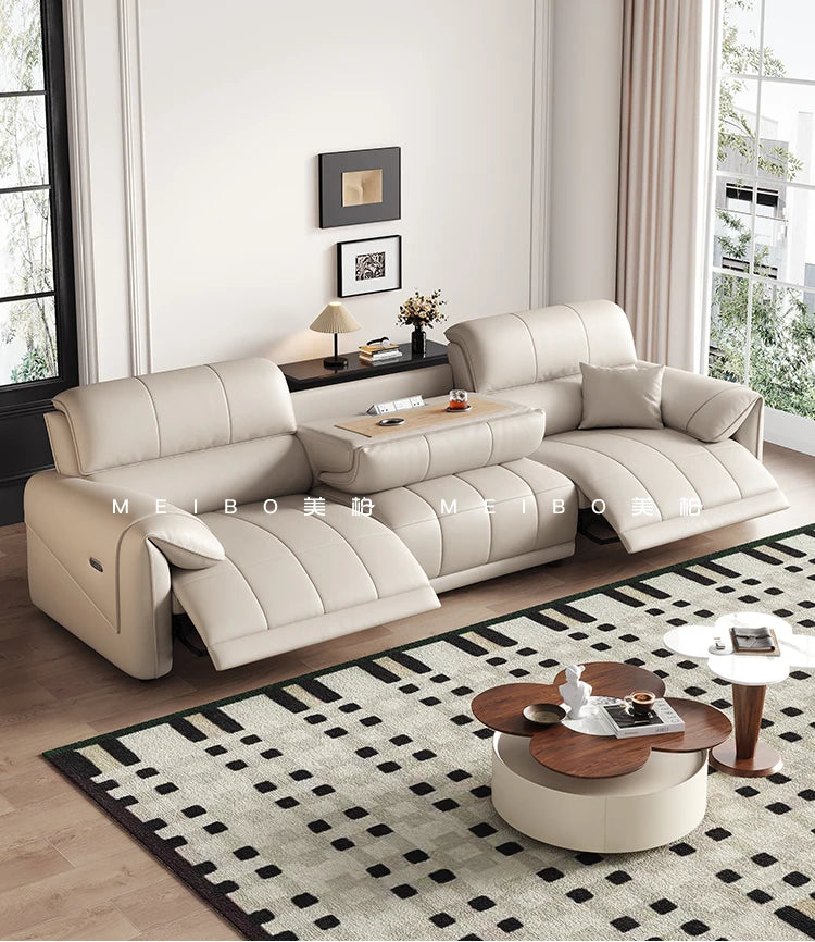 European Style Luxury Electric Reclining Sofas Italian Minimalism Dermis Lazy Futon Sofa Bed Puff Home Furniture Sofa Cama FYRS