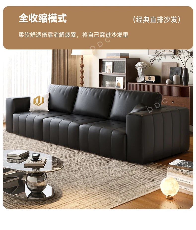 Minimalist Cowhide Reclining Sofas Nordic Luxury Multifunction Living Room Sofa Chaise Lounge Home Furniture Sofy Do Salonu FYSF