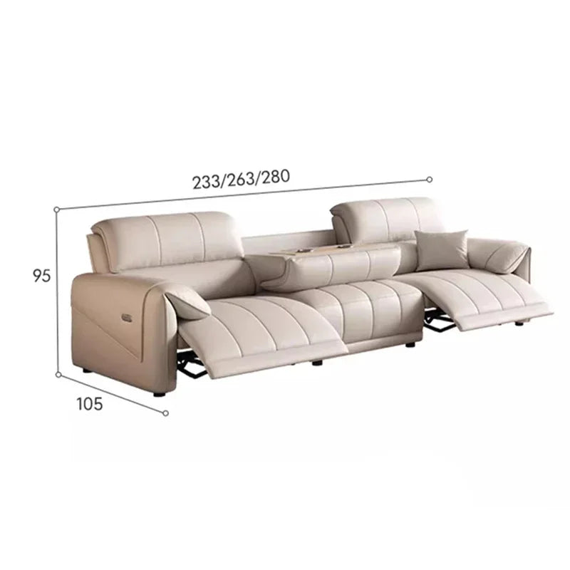 European Style Luxury Electric Reclining Sofas Italian Minimalism Dermis Lazy Futon Sofa Bed Puff Home Furniture Sofa Cama FYRS