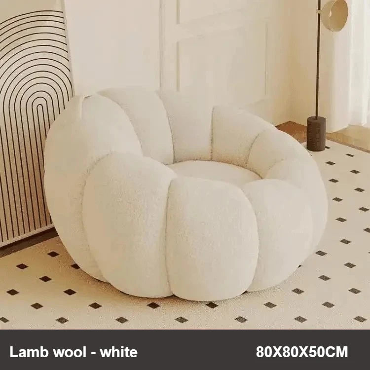 Lazy Pumpkin Sofa Nordic-Style Single Sofa Chair EPS Particle Filling Soft Comfortable Home Living Room Balcony Bedroom Sofa set