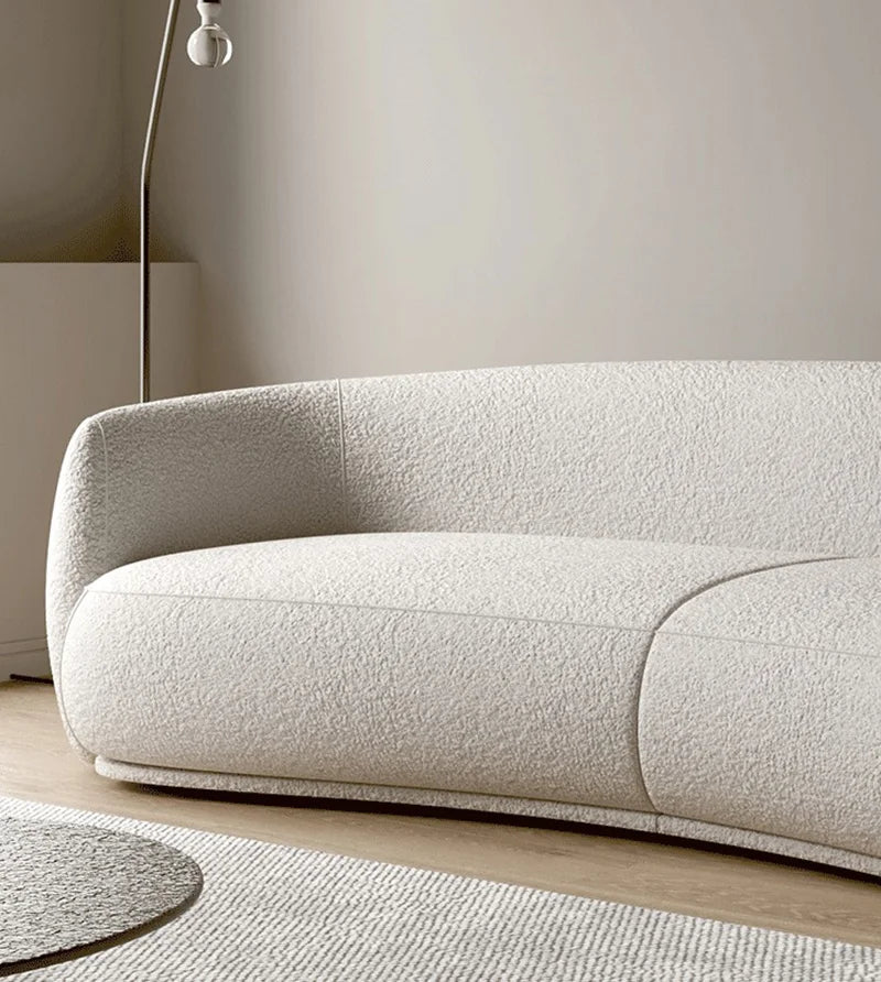 Modern Home Living Room Sofas Minimalist Nordic 2/3/4-Seater Couch for Small Apartment Elegant Soft Lambswool Office Hotel Sofa