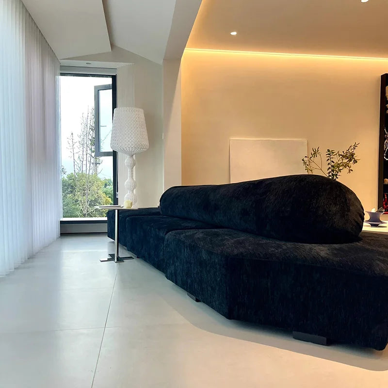 Nordic Italian Living Room Sofas Black Modern Designer Daybed Lounges Sofas Recliner Luxury Wooden Canape Salon Home Furniture
