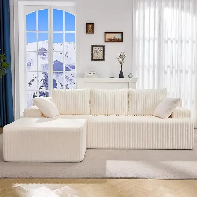 Cloud Modular Sectional Sofa Couch L-Shape Memory Foam Oversize Chaise Living Room Furniture Set Customized