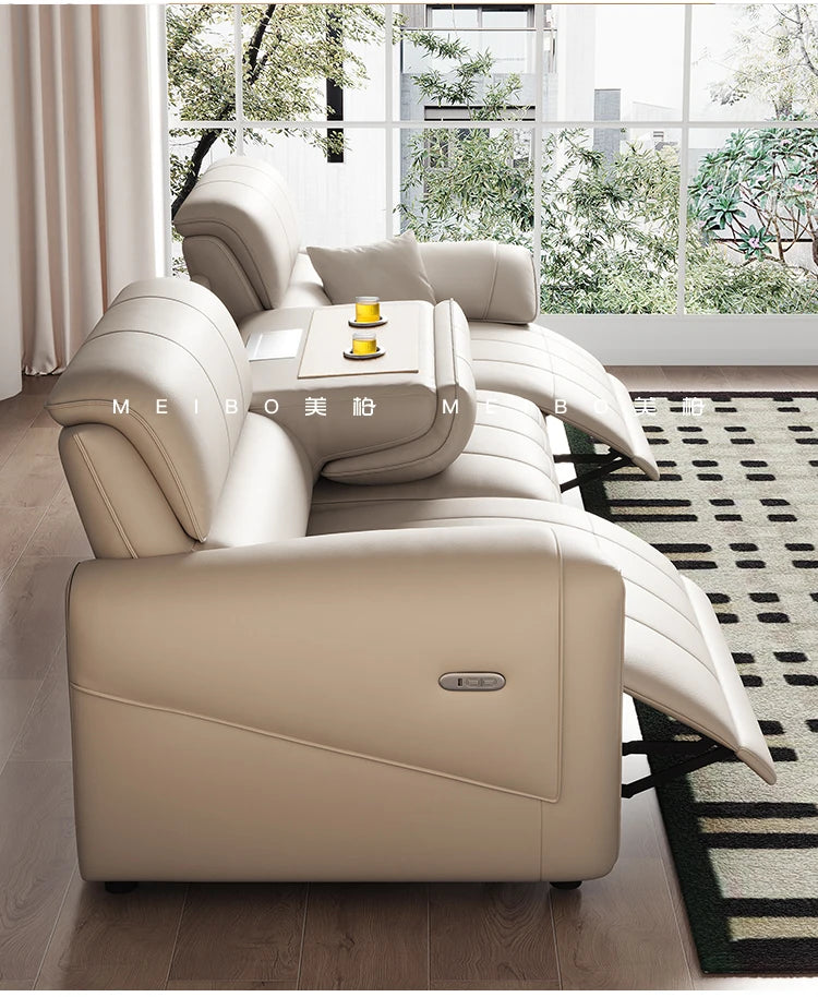 European Style Luxury Electric Reclining Sofas Italian Minimalism Dermis Lazy Futon Sofa Bed Puff Home Furniture Sofa Cama FYRS