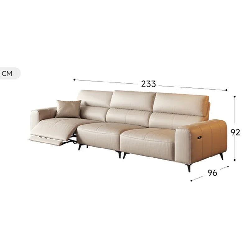 Italian Minimalism Puff Sofa Electric Multifunction Living Room Retractable Floor Sofa Recliner Home Furniture Sofa Cama FYRS