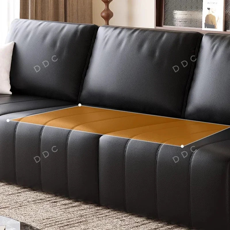 Minimalist Cowhide Reclining Sofas Nordic Luxury Multifunction Living Room Sofa Chaise Lounge Home Furniture Sofy Do Salonu FYSF