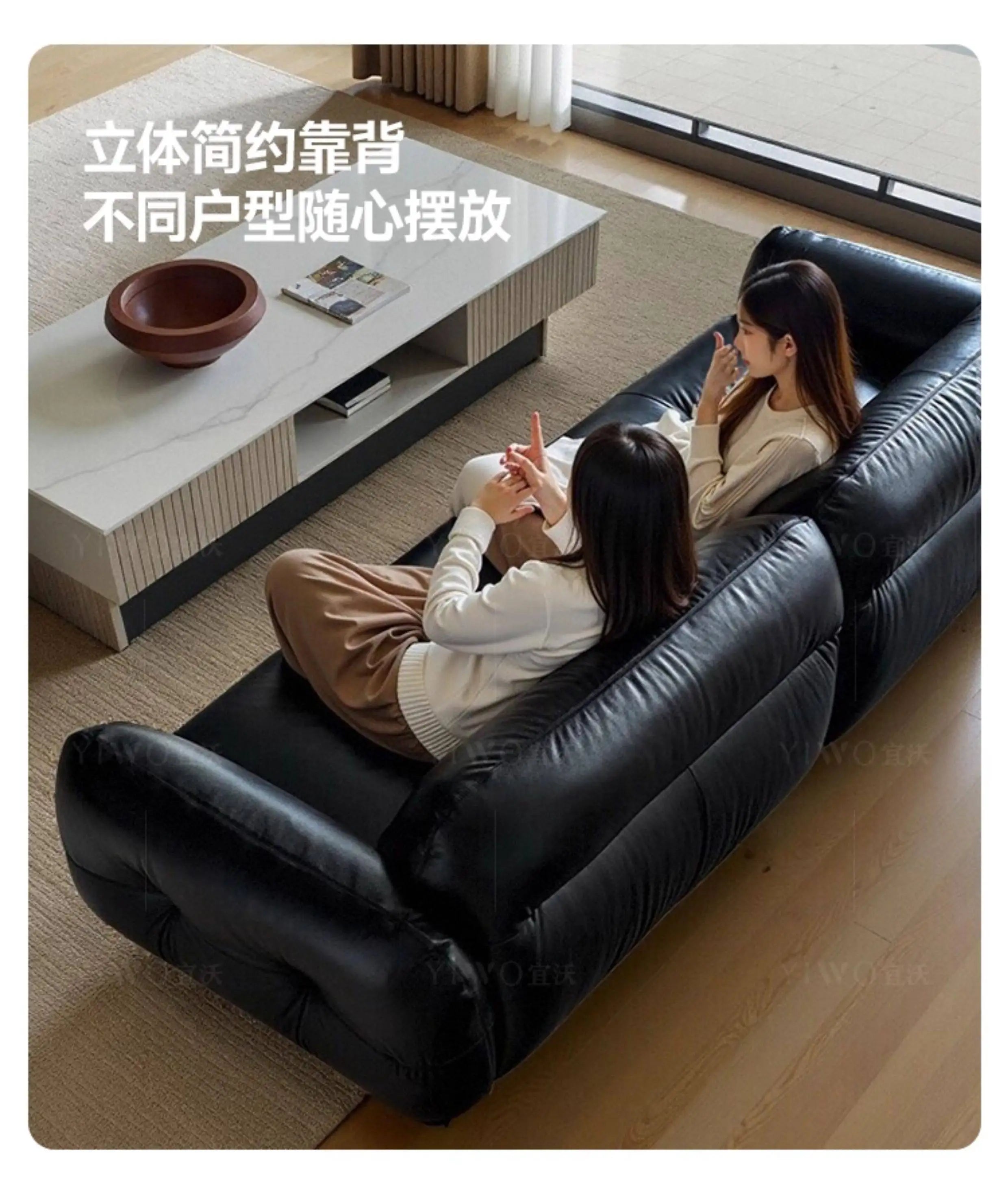 200 220 240 260 280 300 320 340 360 380 400 cm Luxury cowhide genuine leather sofa couch living room sofas Armchair furniture