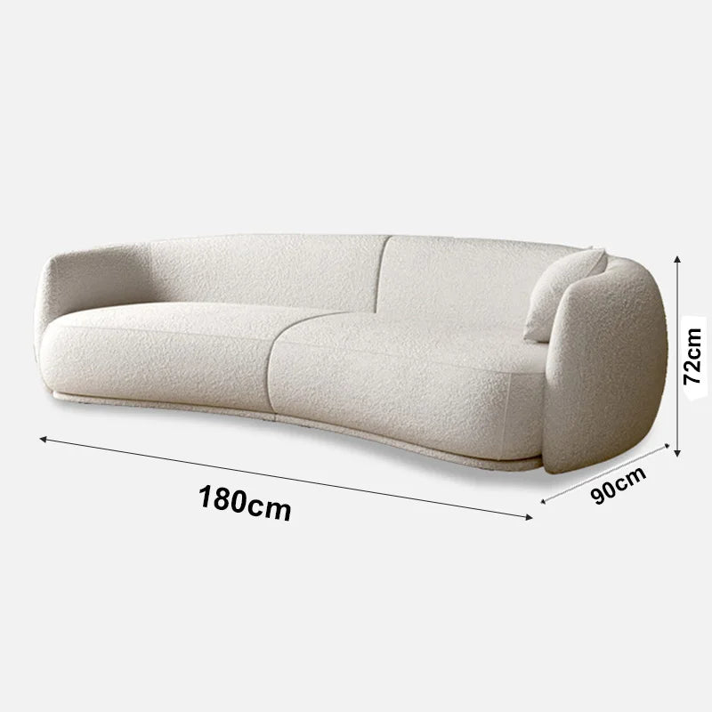 Modern Home Living Room Sofas Minimalist Nordic 2/3/4-Seater Couch for Small Apartment Elegant Soft Lambswool Office Hotel Sofa