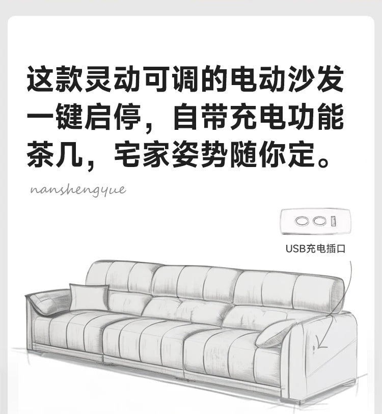 European Style Luxury Electric Reclining Sofas Italian Minimalism Dermis Lazy Futon Sofa Bed Puff Home Furniture Sofa Cama FYRS