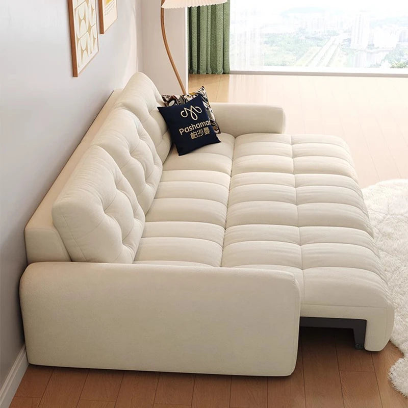 Nordic Electric Sofa Bed Fabric Art Cream Style Balcony Living Room Reclining Sofas Pouf Modular Home Furniture Sofa Cama FYRS