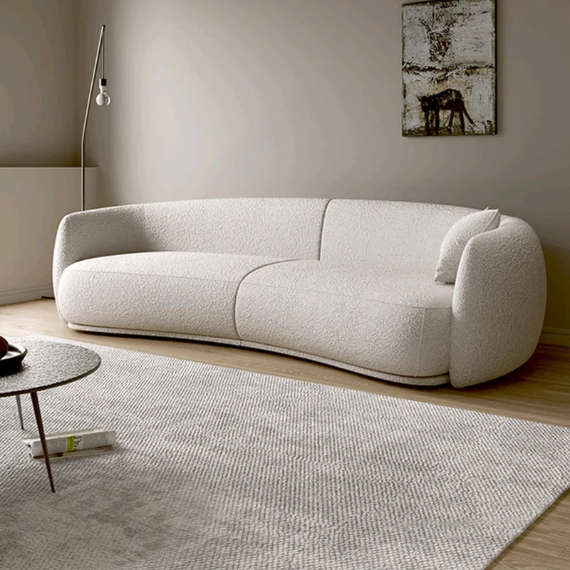 Modern Home Living Room Sofas Minimalist Nordic 2/3/4-Seater Couch for Small Apartment Elegant Soft Lambswool Office Hotel Sofa