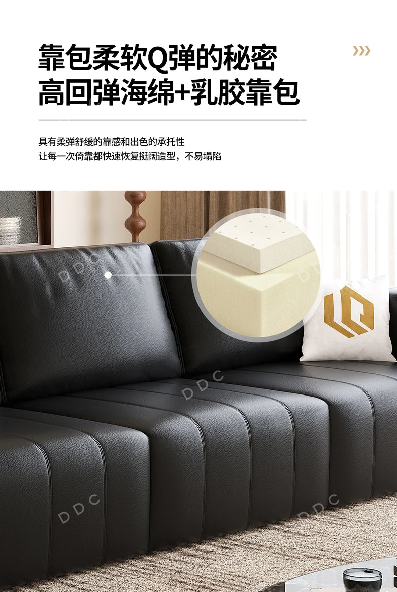 Minimalist Cowhide Reclining Sofas Nordic Luxury Multifunction Living Room Sofa Chaise Lounge Home Furniture Sofy Do Salonu FYSF