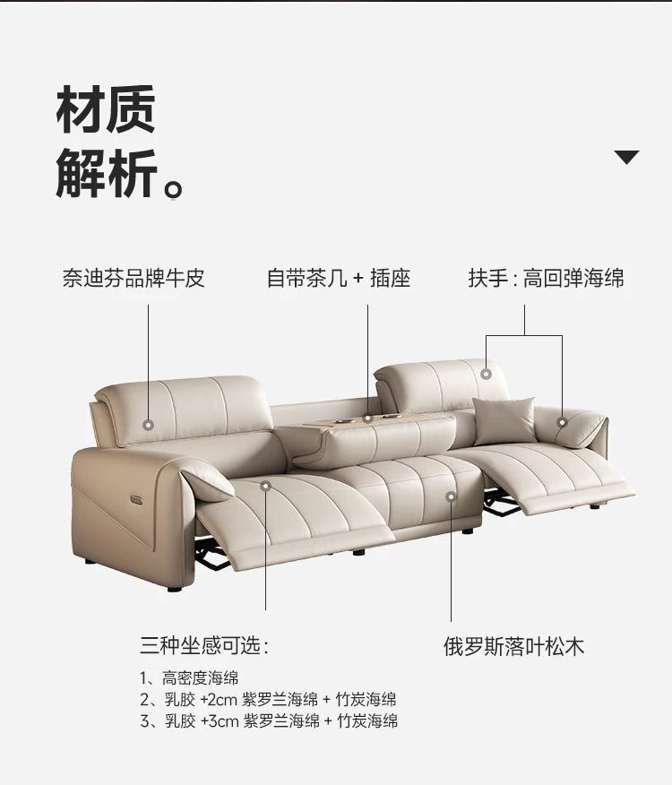 European Style Luxury Electric Reclining Sofas Italian Minimalism Dermis Lazy Futon Sofa Bed Puff Home Furniture Sofa Cama FYRS