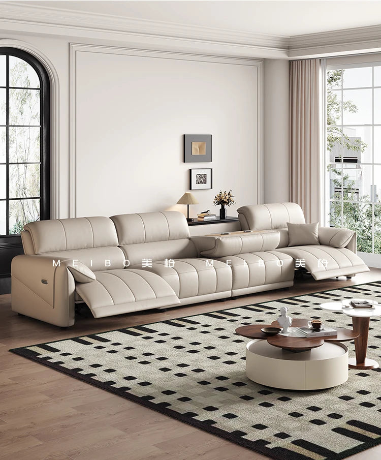 European Style Luxury Electric Reclining Sofas Italian Minimalism Dermis Lazy Futon Sofa Bed Puff Home Furniture Sofa Cama FYRS