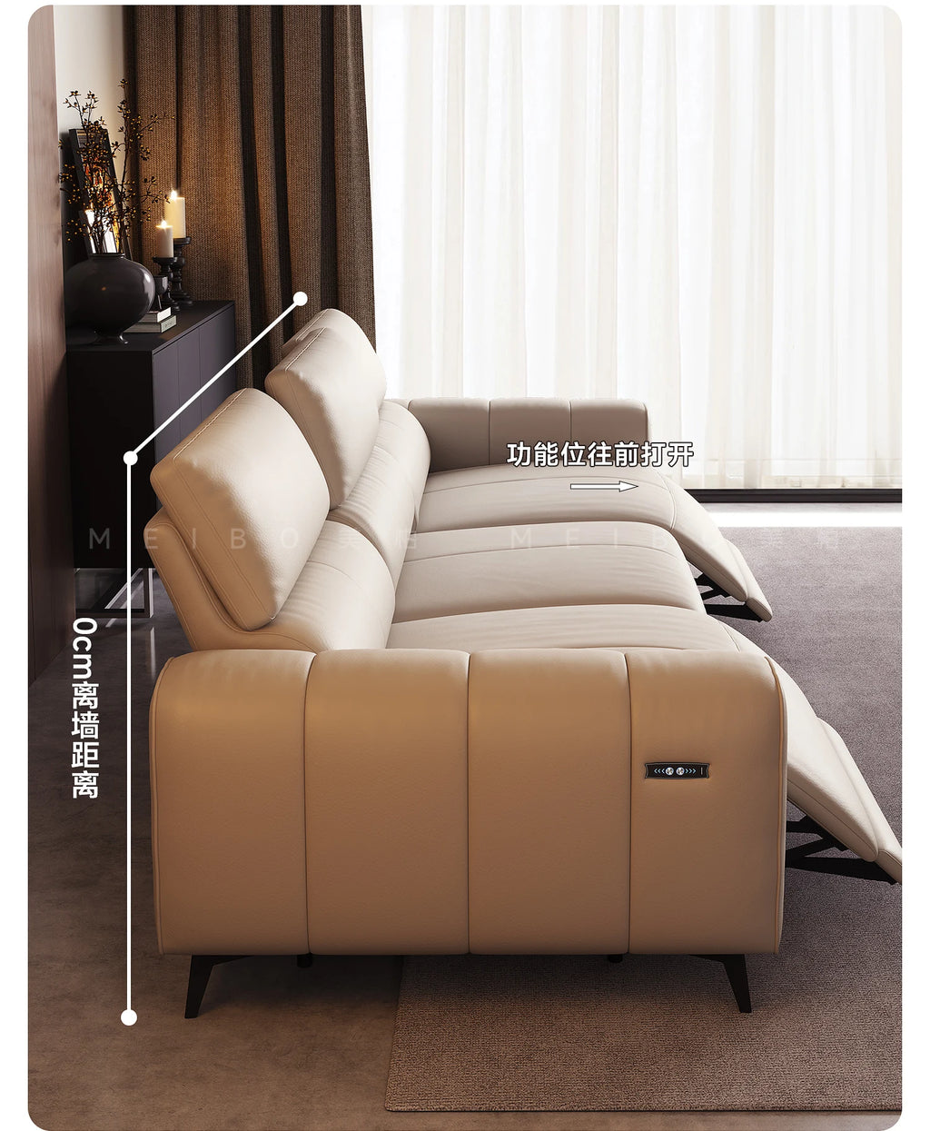 Italian Minimalism Puff Sofa Electric Multifunction Living Room Retractable Floor Sofa Recliner Home Furniture Sofa Cama FYRS